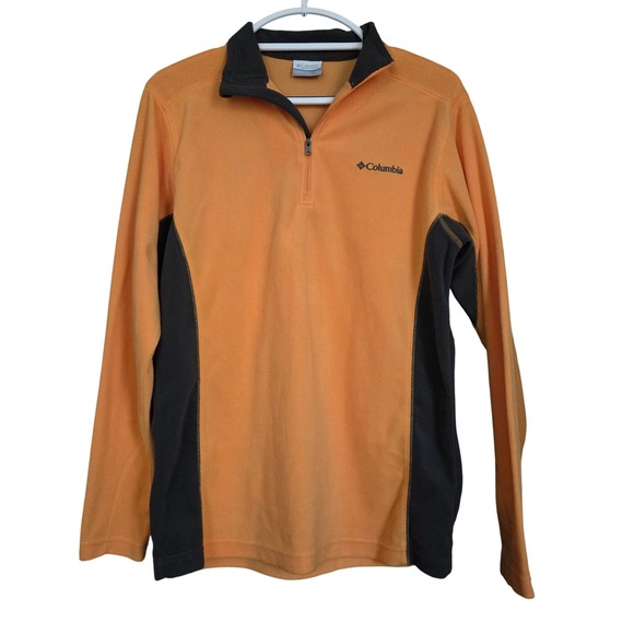 Columbia‎ Mens Fleece Pullover Jacket Yellow Black Outdoors Small S - Picture 2 of 9